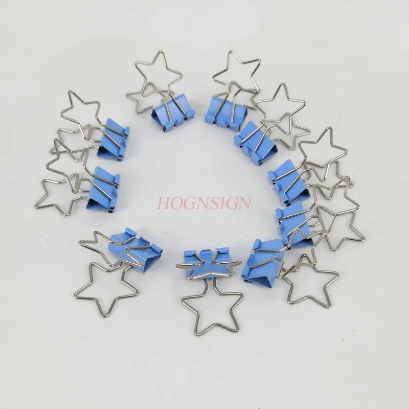 10pcs office clips Pentagram Long Tail Clip Office Clip Ticket Clip Stationery Clip Clip Student Supplies Clip