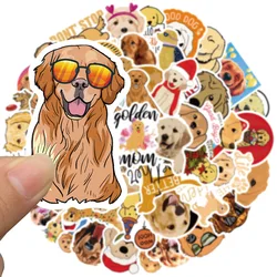 10/30/50PCS Golden Retriever Chien Autocollants Dessin Animé BRICOLAGE Vélo Voyage Bagages Ordinateur Portable Jouets Pour Enfants Jouet Classique Stickers Autocollant Graffiti F3