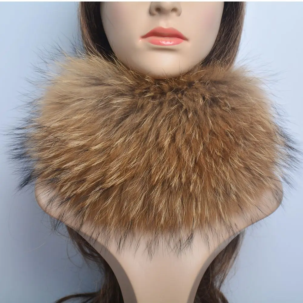 2024 Brand Women Real Fox Fur Scarf Girls Warm Soft Knitted Good Elastic Real Fox Fur Headband Natural Fox Fur Ring Scarves