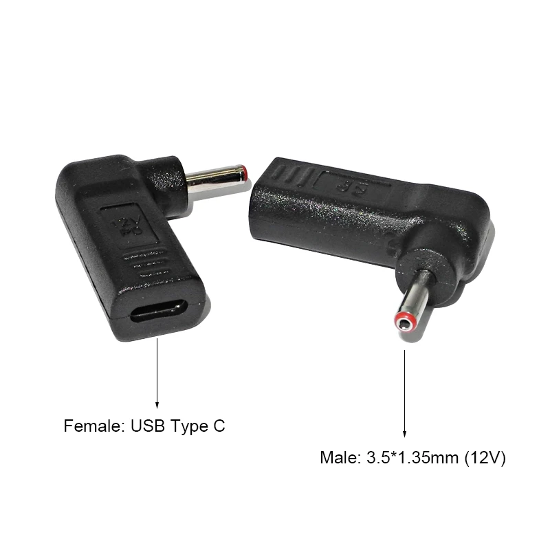 USB Type C Plug Connector Converter for Jumper Ezbook 3S 2 3 6 Pro USB-C Female to 3.5*1.35mm Male Jack 12V Dc Power Adapter