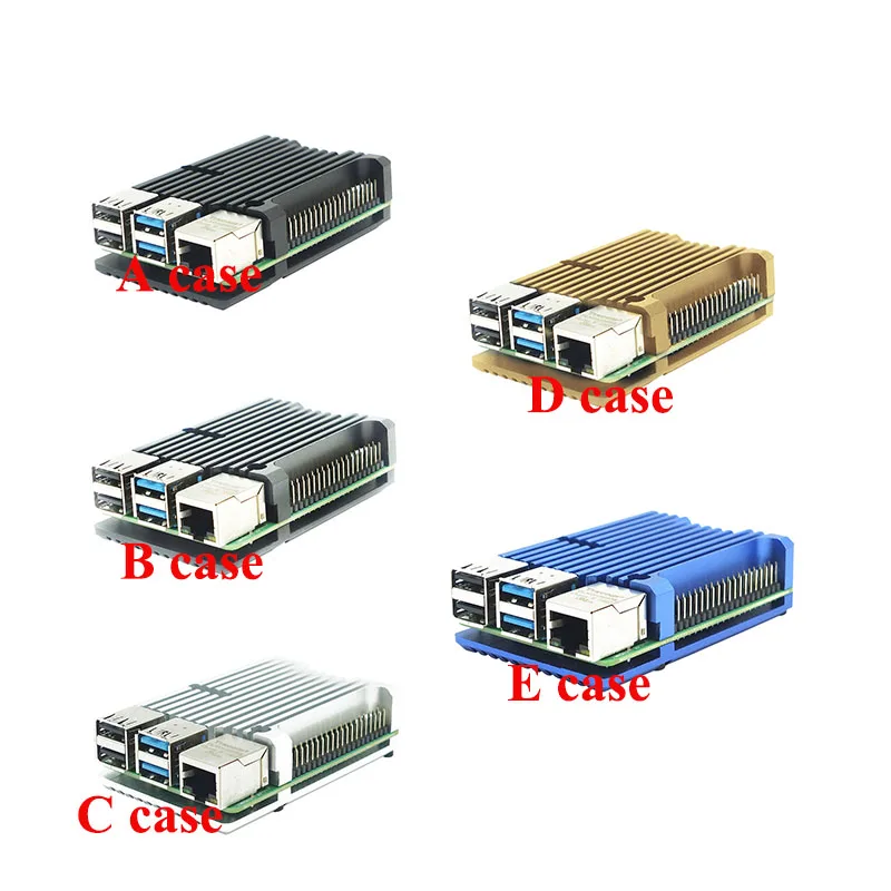 Imagem -03 - Raspberry pi Modelo b Kit 8gb Kit Caixa de Alumínio 3a Switch Power Cabo Compatível com Hdmi 64 gb 32gb sd Card Option Leitor