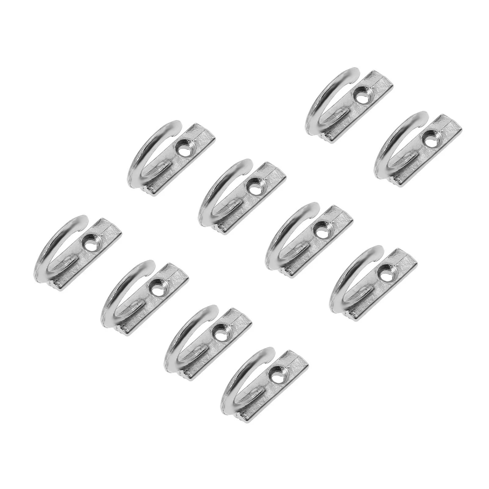 10pcs/set Sliver Mini Hooks w/screws Hat/Clothes/Towel/Keys/Mask Holder Wall Mount Door Hanger Decor 8*22*21mm Ktichen Organizer