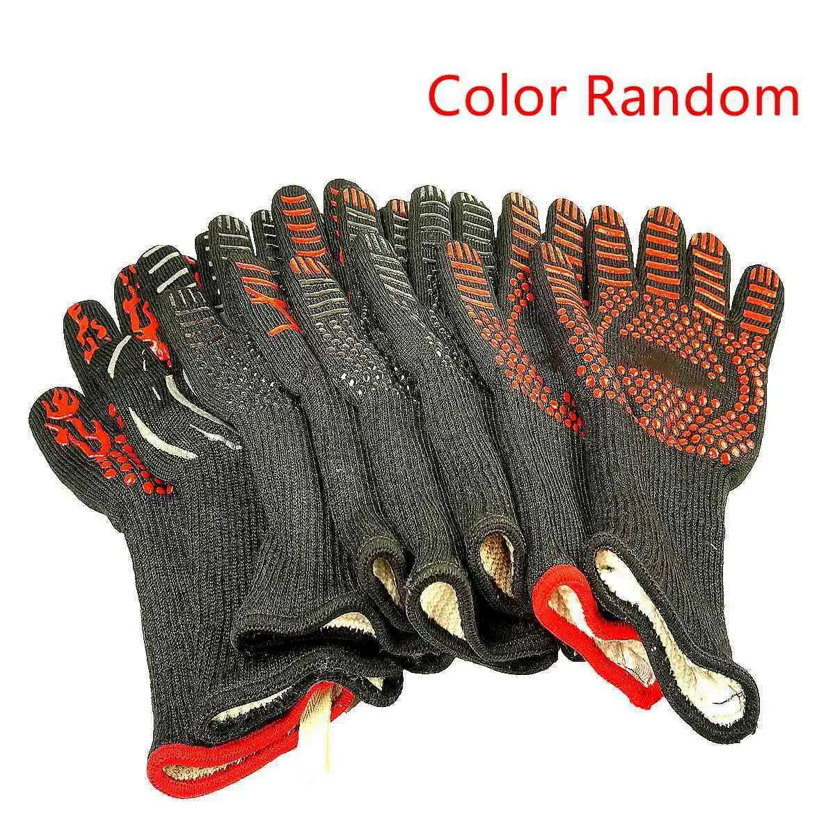 1 Piece Bakewere Oven Mitts Silicone Gloves BBQ High Temperature Anti-scalding 800 Celsius Insulation Barbecue Microwave