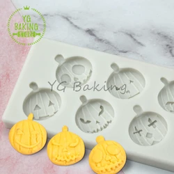 Dorica Diy Halloween Pumpkin Silicone Cake Mold Chocolate Craft Soap Mould Fondant Cake Decorating Tool Kitchen Accessories