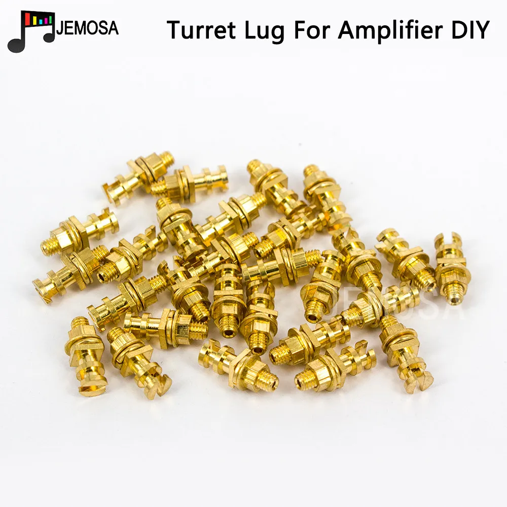 DIY Turret lug Project Audio Strip Tag Board Turret Board Terminal Lug For Tube Amplifier DIY Kit Copper Plated Gold Turret