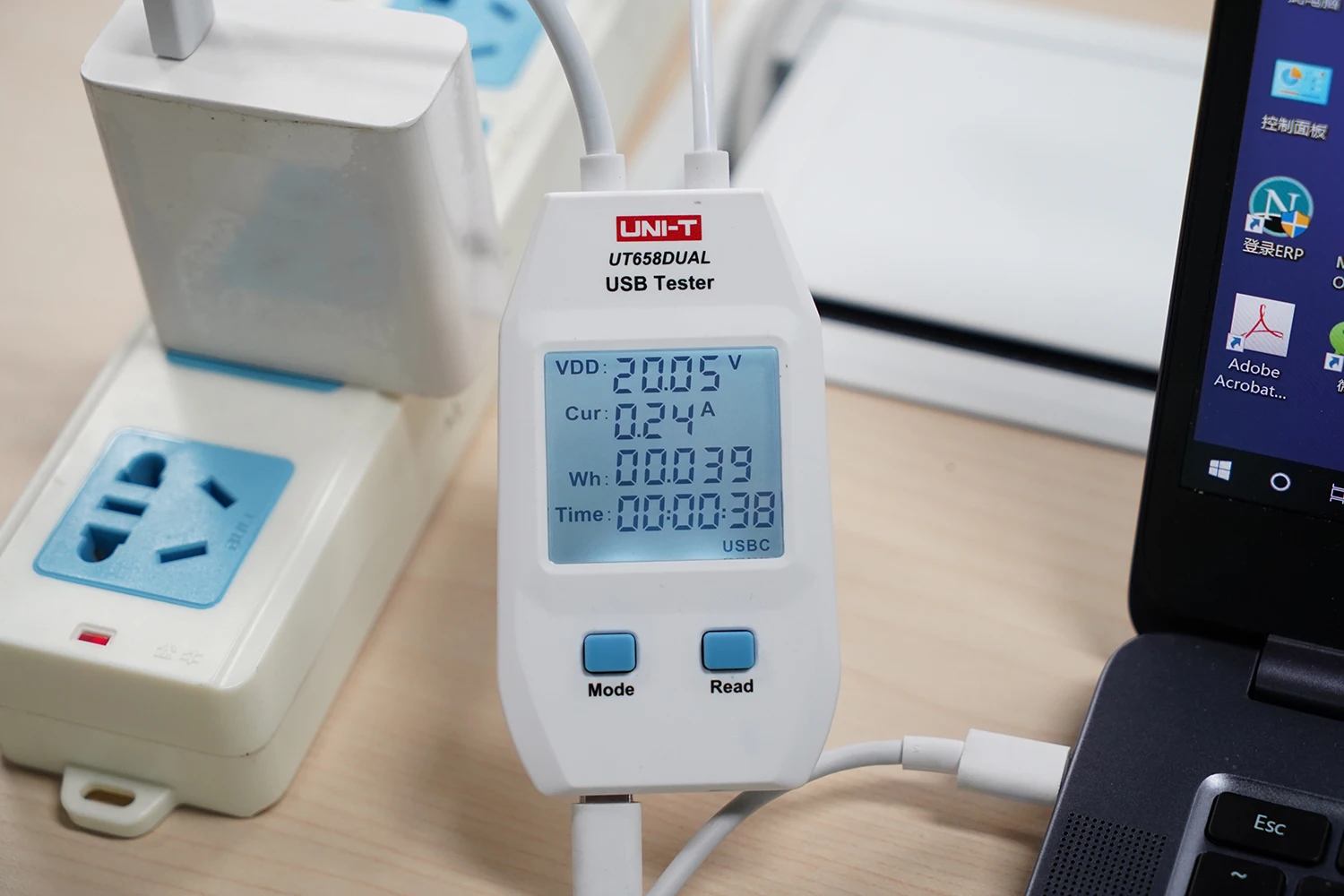 UNI-T ut658double tipo um porto tensão de saída usb tester atual energia capacidade circuito quivalent resistência carga eletrônica