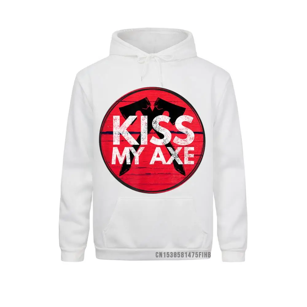 Kiss My Axe Hatchet Throwing Vintage Hoodie T-Shirt Hoodies Designer Hip Hop Long Sleeve Men Sweatshirts Leisure Sportswears