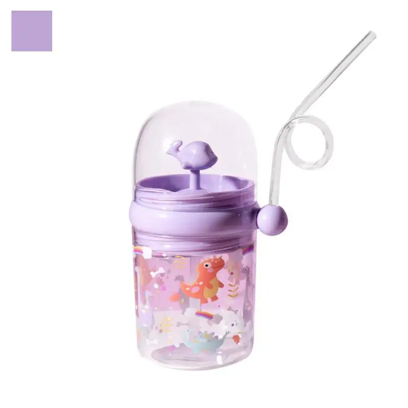 Funny Whale Spray Drinking Cups Cartoon Feeding Bottles with Straws Portable Drinkware Cute Coffee Mugs view 2