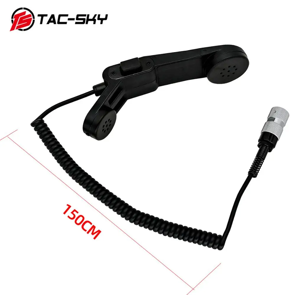 TAC-SKY H-250 ptt fone de ouvido tático encaixe de fone de ouvido de 6 pinos microfone de alto-falante portátil ptt, para an/rc 148152152 Um Ptt H250 de 6 pinos