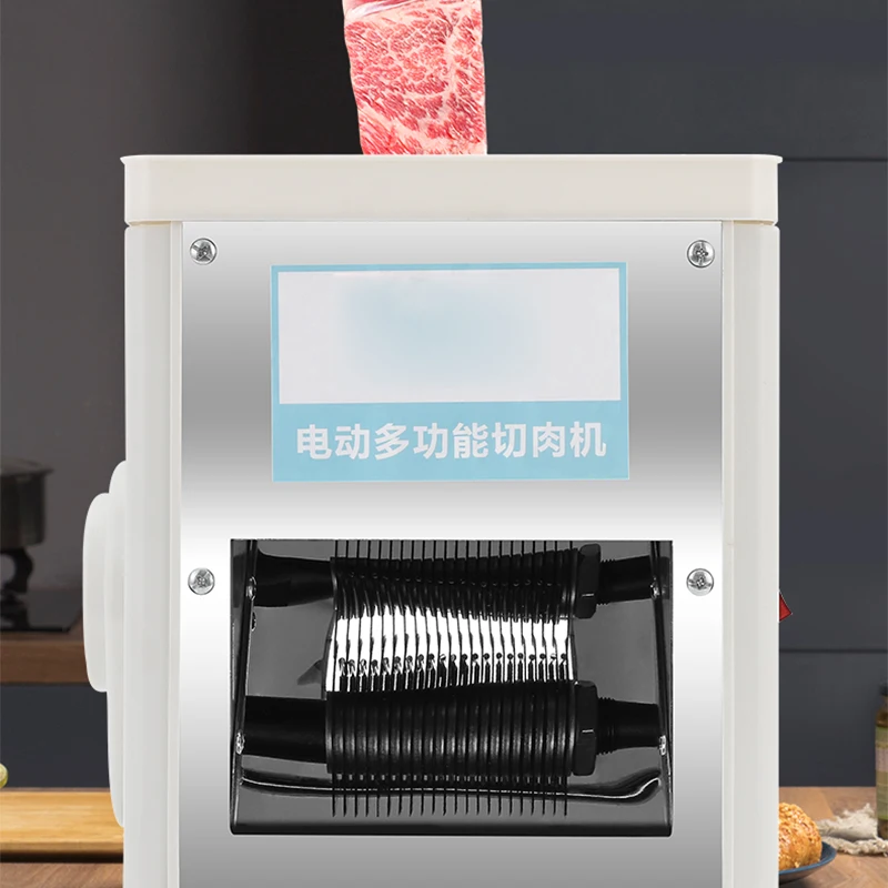 Pemotong daging komersial 850W, baja tahan karat penghancur otomatis 150kg/jam pemotong sayuran Rumah Tangga