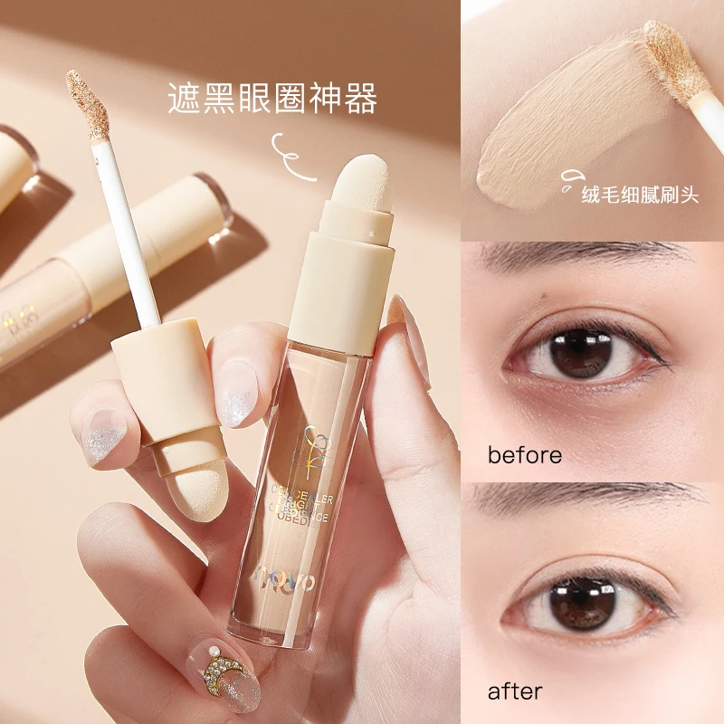 

Double Head Facial Concealer Oil-control Moisturizing Long Lasting Waterproof Full Cover Dark Eye Circles Blemishes Base Makeup