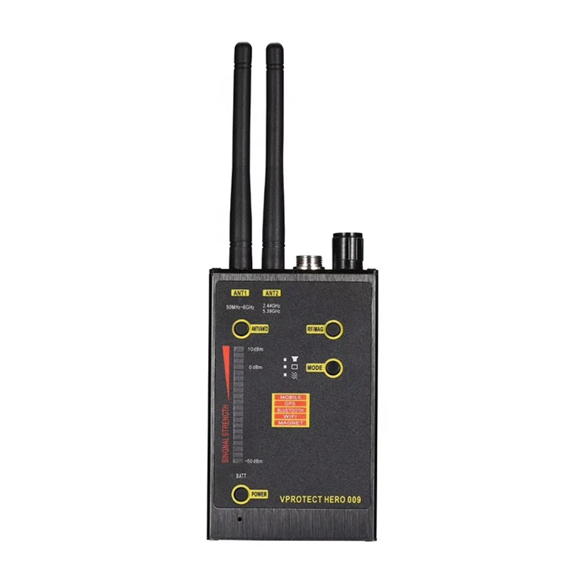 Новый беспроводной детектор сигнала Hero 009 VHF/UHF анти-шпионский GSM Wifi сканер детектор Магнитного магнитного сигнала 2022