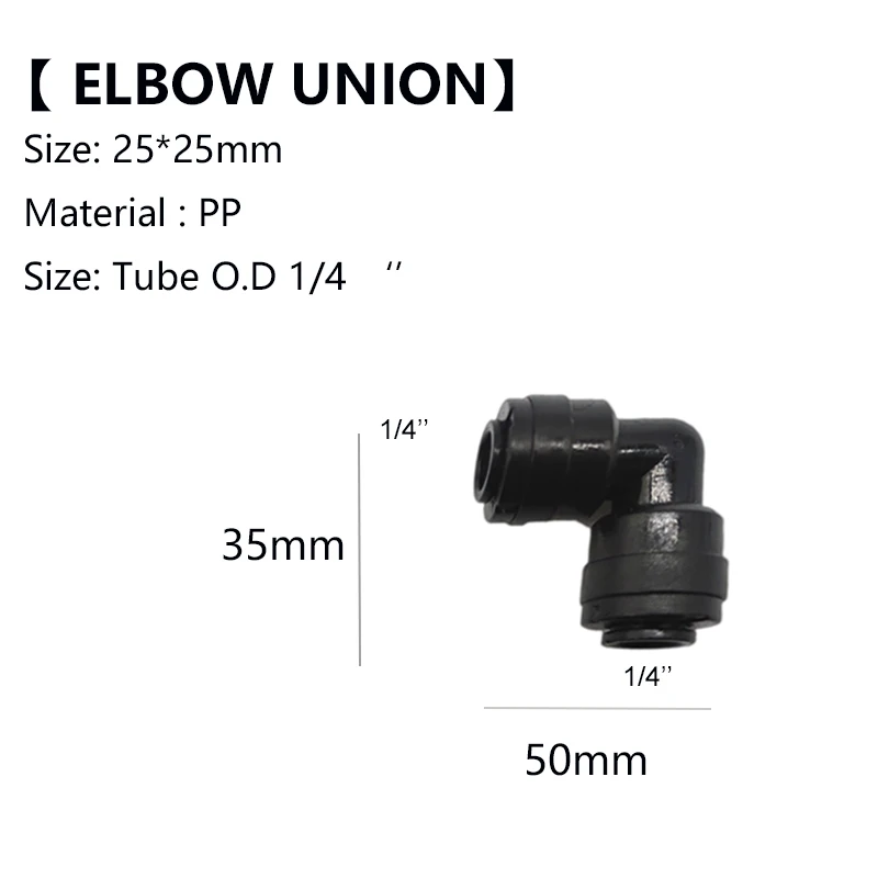 20 Stuks Quick Connectors Plastic Onderdelen 1/4 Elleboog Union L Vorm Fitting Voor 6.35Mm Waterslang Miting Spuit