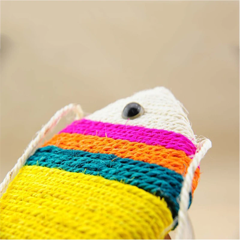 1 Piece Pet Puppy Cat Toys Fish Shape Funny Toys For Cats Sisal Toys Pet Toys Novelty Cat Products Fish Styles Supply S L