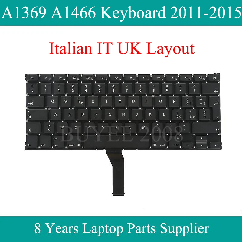 

A1369 A1466 Italian Keyboard 2011 2012 2013 2014 2015 For Macbook Air 13" A1369 A1466 Italian IT EU Keyboard Backlight Backlit