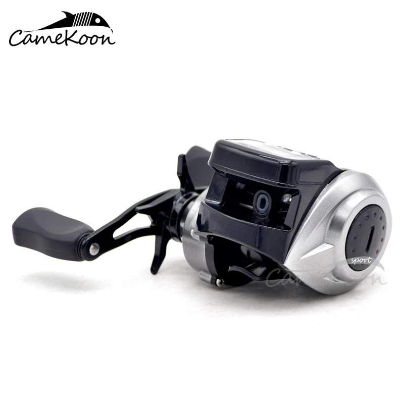 CAMEKOON Baitcasting Reel Fishing Line Counter Wheel 6+1 Ball Bearings 6.3:1 Gear Ratio Electronic Digital Display Casting Coil