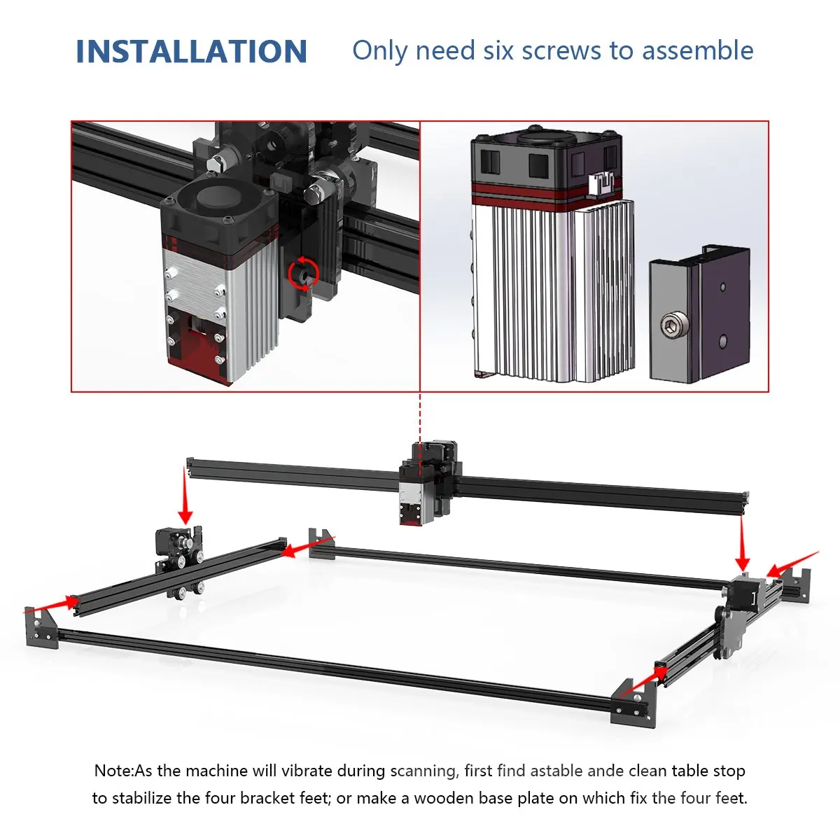 NEJE MASTER 2S MAX 40W Laser Engraver Cutter A40640 Dual Laser Diode Module - 460 X 810 MM - LASERGRBL - LIGHTBURN - APP Control