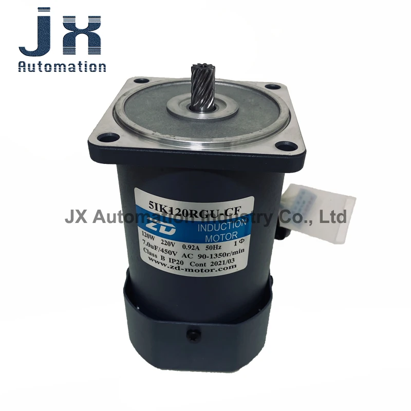 ZD 속도 제어 모터, 컨베이어 벨트 조립 라인용 AC 모터, 120W, 220V, 5IK120RGU-CF-5GU5KB