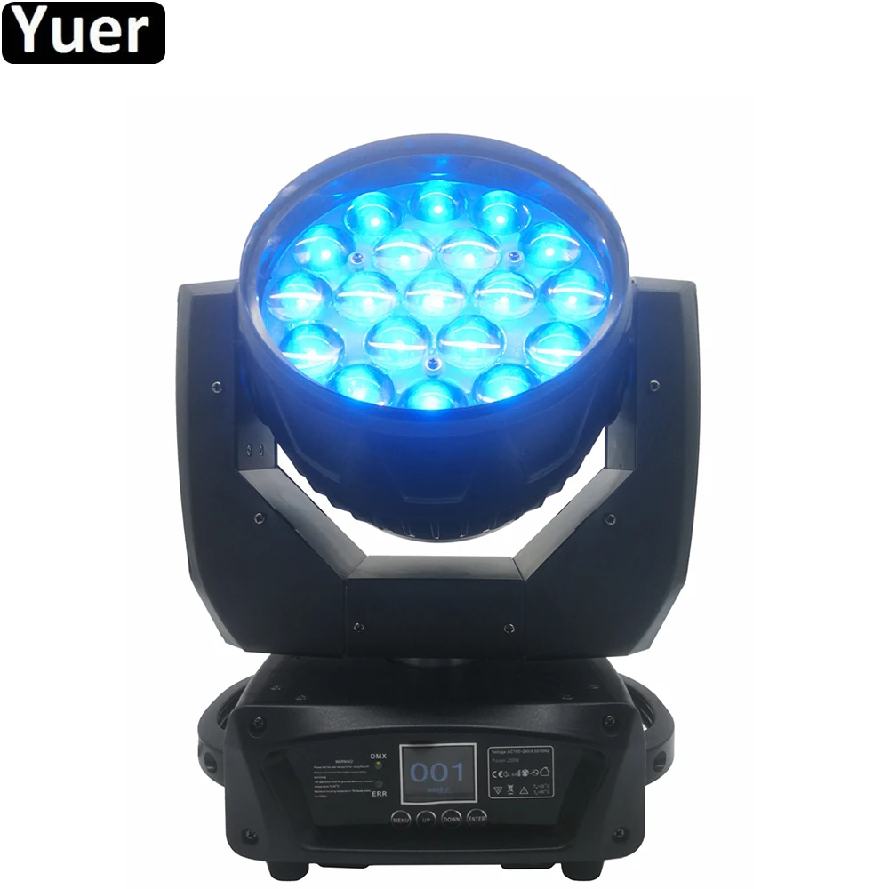 19X15W Moving Head Zoom Wash Led RGBW 4IN1 Moving Head Light 19 Eyes Moving Head Light With Beam Wash Strobe 2IN1Effect Light