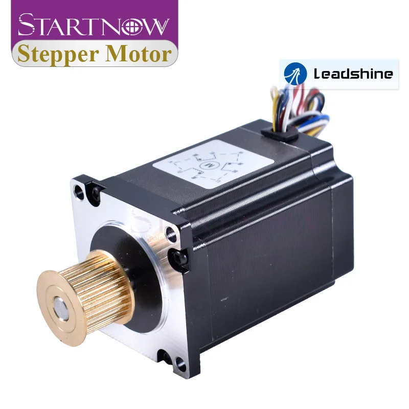 Startnow NEMA23 Stepping Motor 573S15-L With Synchronous Pulley 5.8A Axis Diameter 8mm 6 Wires Leadshine Stepper Motor