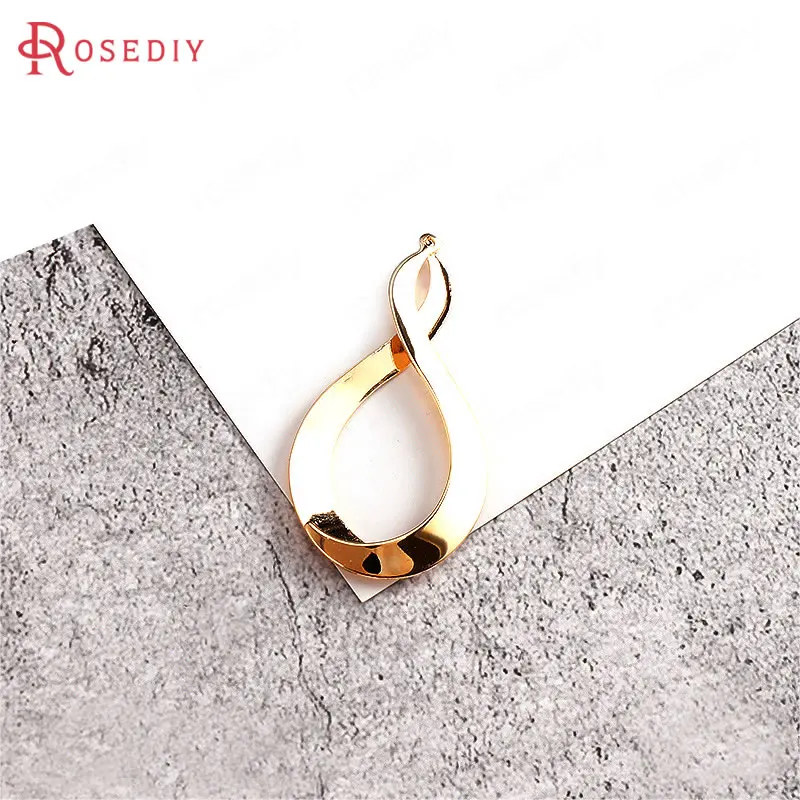 (C242)6 pieces 56*30mm High Quality Gold Color Plated Brass Charms Pendants Diy Jewelry Findings Accessories