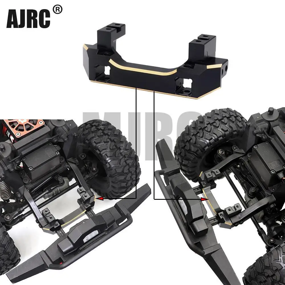 Ajrc Front Steering Gear Bracket Pure Copper Weighted Steering Gear Seat  For Simulation Climbing Car Trax Trx4 Defender 