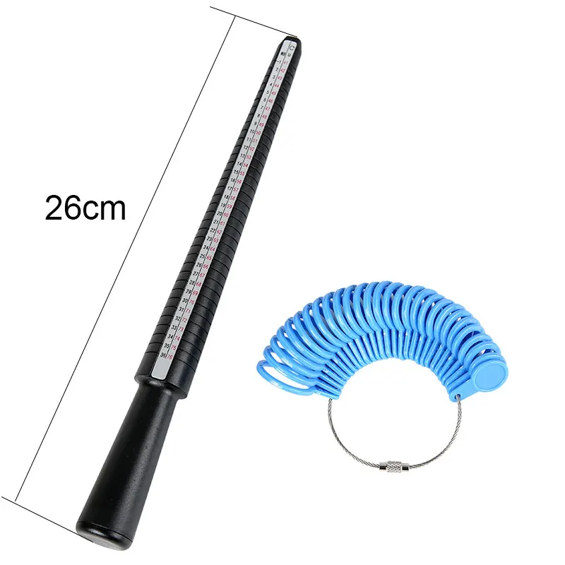 Plastic Ring Sizer Finder Mandrel Stick Finger Gauge Kit for Craft DIY Jewelry Making Ring Size Measuring Jewellery Tool Set