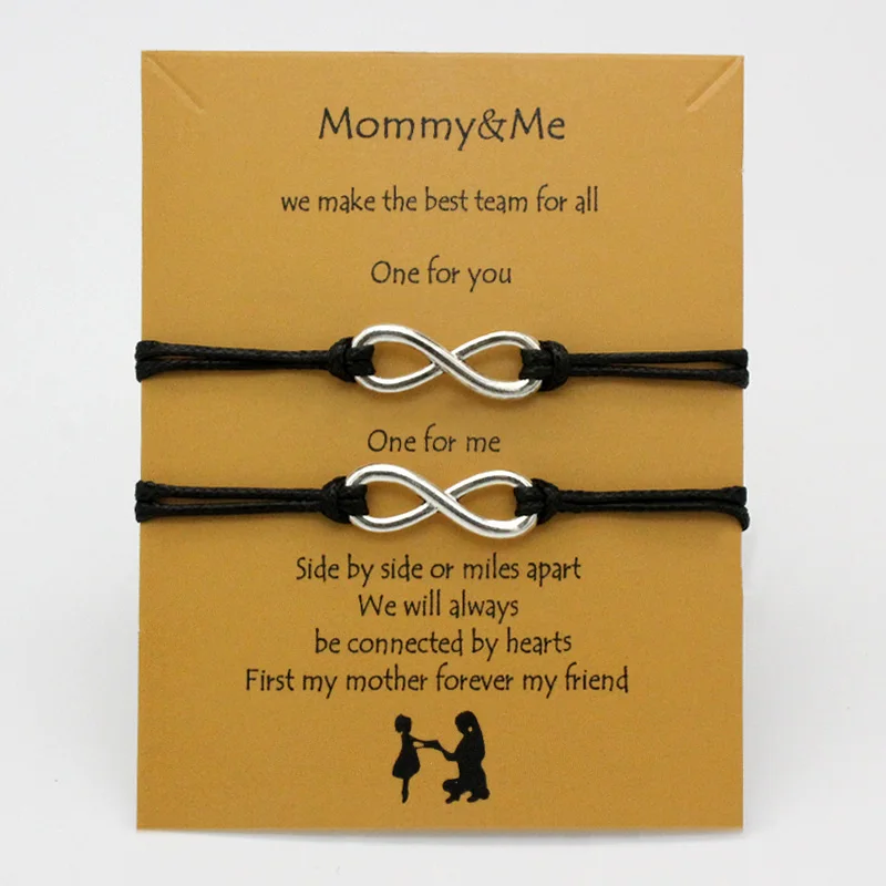 (A SET)  Mother Daughter Mommy & Me Bracelets Love Adjustable Rope Fashion Jewelry Women Girl Unisex Gift Drop Shipping