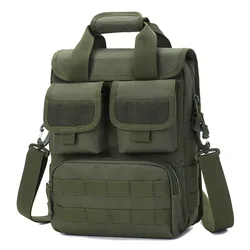 Bolsa tática de camuflagem para homens, bolsa para laptop, ombro, crossbody, molle, caça, camping, caminhadas, esportes, ao ar livre, XA318D
