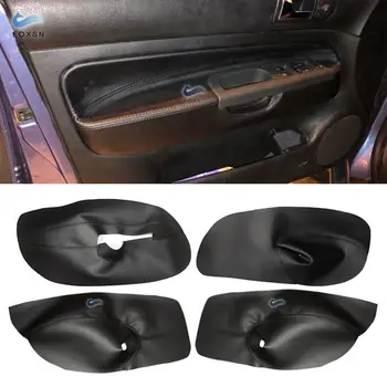 LHD/RHD solo 4 puertas de coche para VW Golf 4 MK4 Bora Jetta 1998 - 2005 Panel de reposabrazos de puerta embellecedor de cubierta de cuero de microfibra