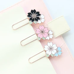 Domikee cute creative metal flower office school decorative paper clips kawaii student bookmark for books stationery supplies