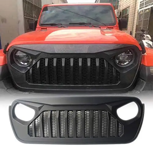 

Front Grille Insert Mesh For Jeep Wrangler 2018+ JL JLU & Unlimited Rubicon Sahara Sports Matte Black