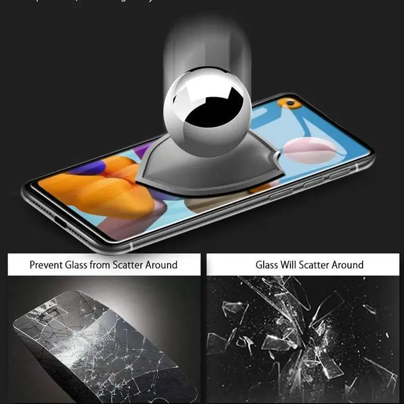 NEW'C 3 Pezzi, Vetro Temperato per Samsung Galaxy A51, Pellicola Prottetiva Anti Graffio, Anti-Impronte, Senza Bolle, Durezza 9H, 0,33mm Ultra Trasparente, Ultra Resistente