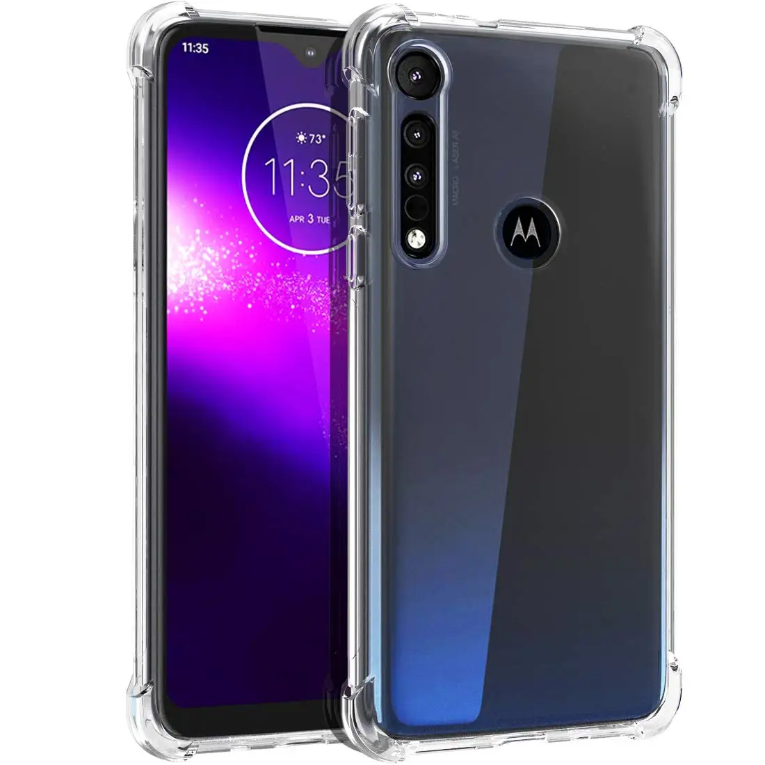 Case for Motorola Moto One Macro Luxury Soft Silicone Premium Shockproof Slim Transparent TPU Back Cover on Moto G8 Play