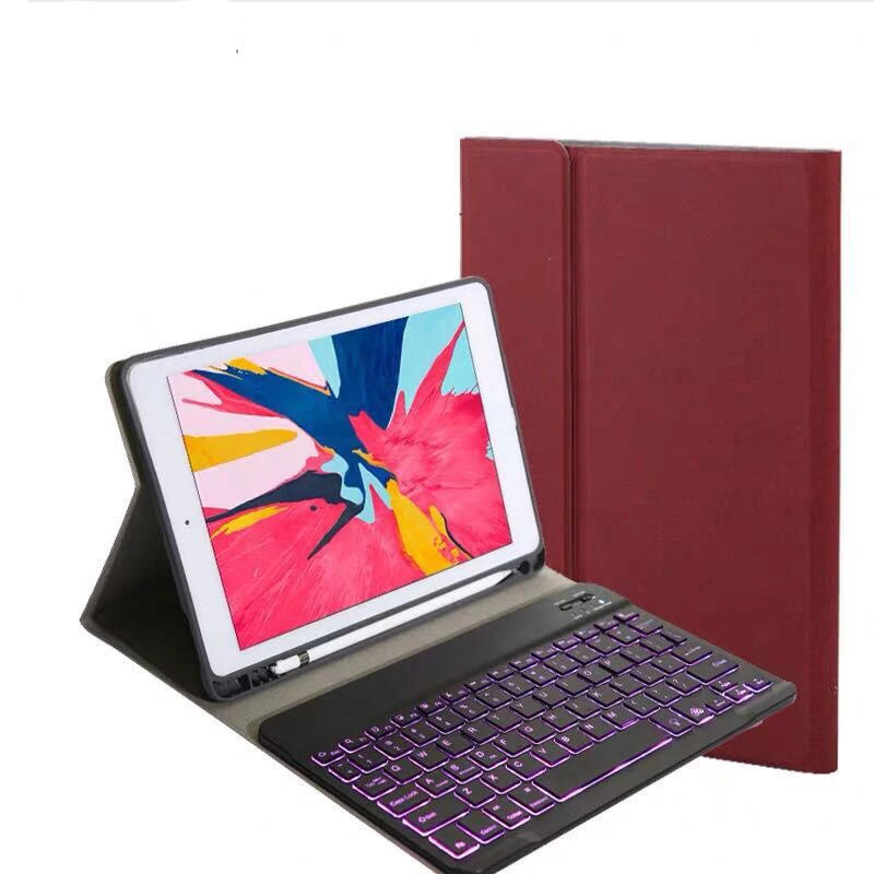 Imagem -03 - Folio Dobrável Tecido de Algodão Couro Case com Cores Retroiluminado Teclado Removível para Ipad Pro 12.9 Gen 2023 2023 Tablet Mais Caneta