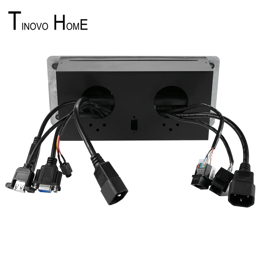 Presa universale da tavolo/presa da tavolo pop-up/USB dual network RJ45 3.5 presa per scatola di informazioni audio/lega di zinco