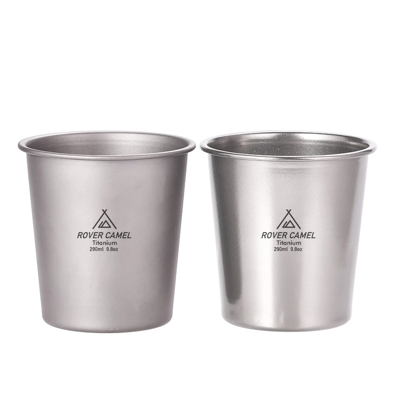 10oz Titanium Beer Cups 2/4 Pcs 290ml single Wall water Cup for Bar Party PicnicTumbler Mug outdoor camping drinkware