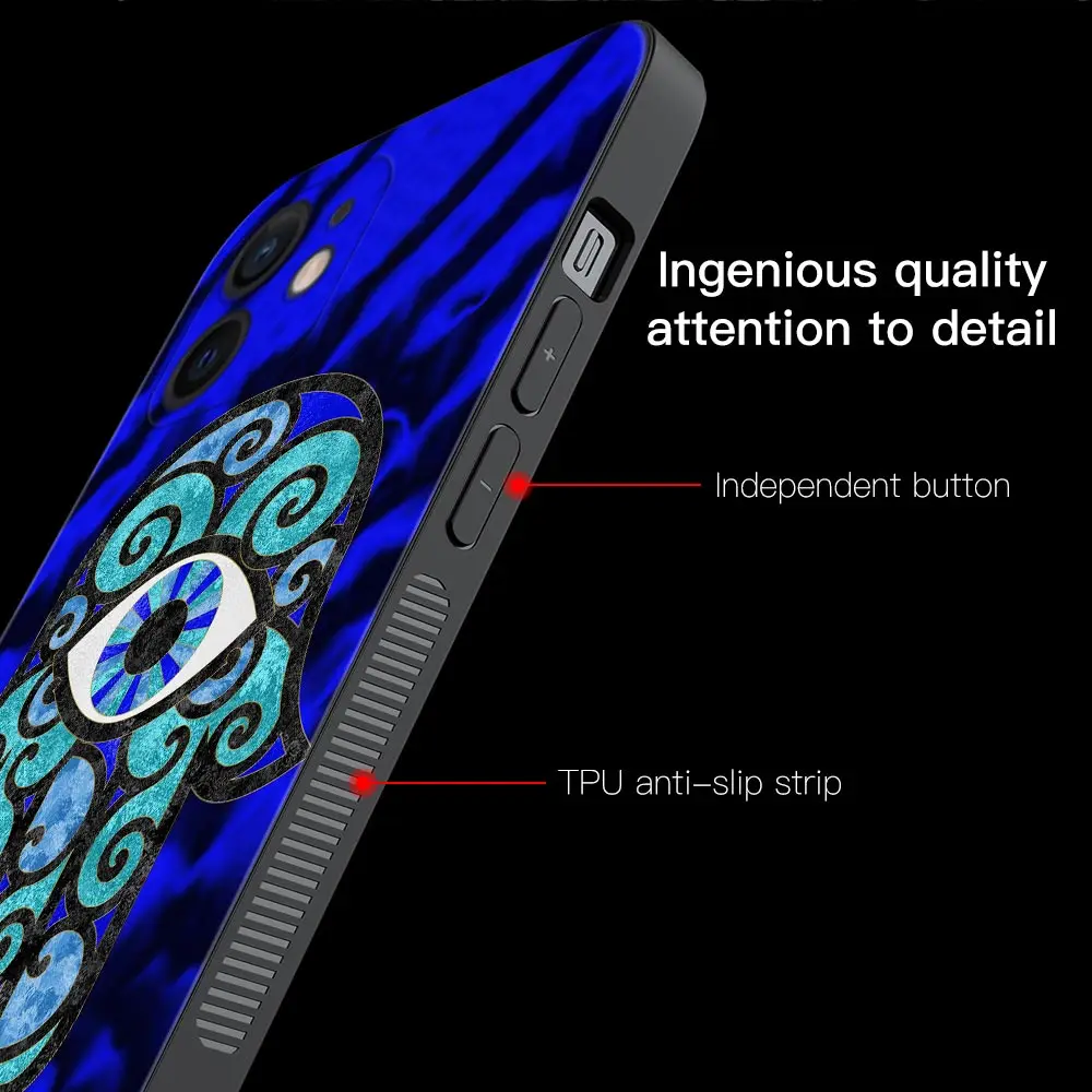 Blue Nazar Boncuğu Evil eye Phone Case For Apple iPhone 15 14 13 12 11 Pro Max XS Max XR X 7 8 Plus 13 12 Mini Cover Shell