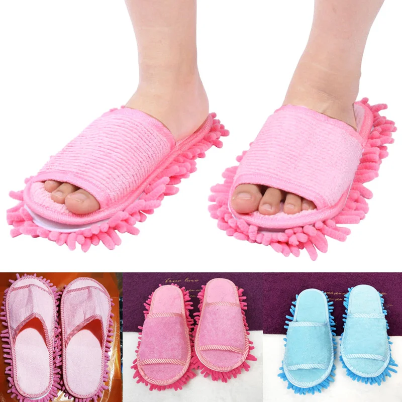 

1 pair Multifunction mop shoes Floor Dust Cleaning Slippers Microfibre Mop Slipper Home Shoes Lazy slippers Cleaning Dust Tool