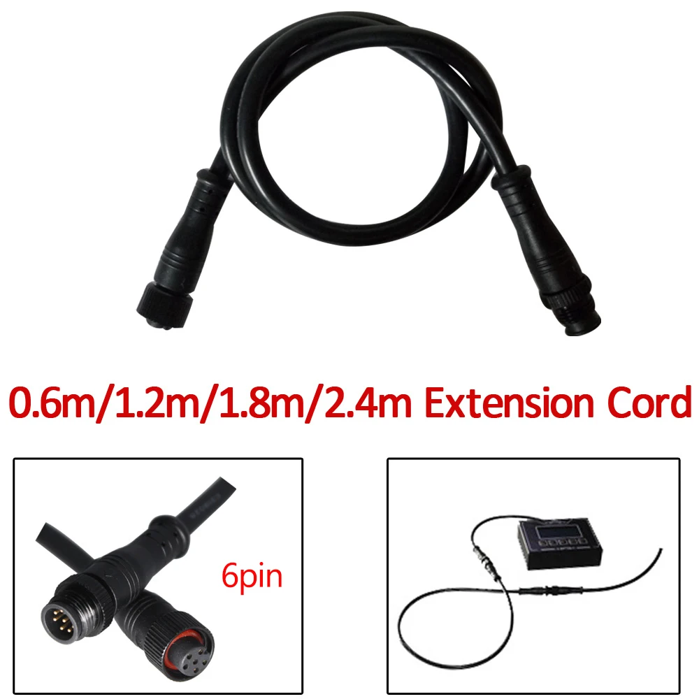 

PopBloom 6pin 0.6m/1.2m/1.8m/2.4m extension cord for power LED Aquarium Lighting connecting the controller & Panels