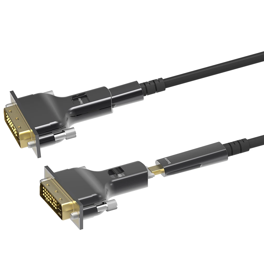 DVI Fiber Cable 1080P@60Hz DVI-D 24+1 HD Video Cable  AOC Active DVI Optical Cable Fiber, for Computer Projector HDTV Display