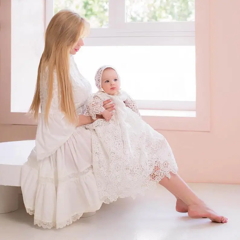 Vestido de flores para niñas, elegante, Apliques de encaje suave para bodas, vestidos largos de primera comunicación para fiestas y ocasiones especiales