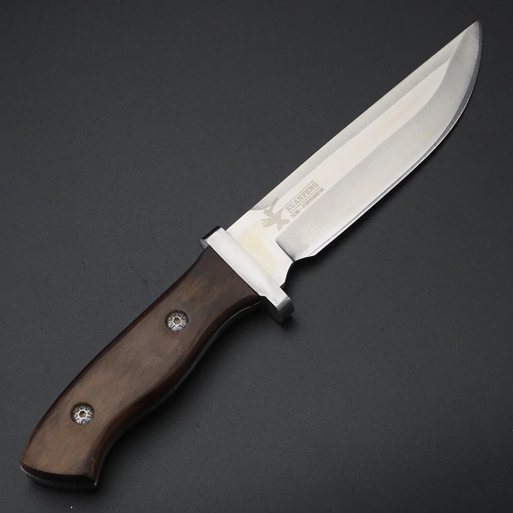 XUAN FENG Outdoor Knife Camping High Hardness Survival Knife Handmade Hunting Straight Knife Fixed Blade Portable Knives