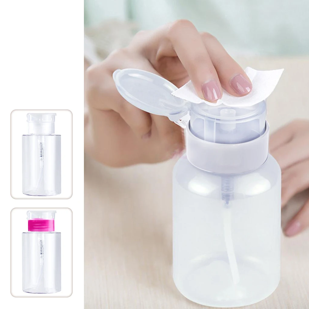 Nail Art Pump Dispenser Nail Art Polish Empty Bottle Container Cleaning Removable 60/100/120/150/180/200ml