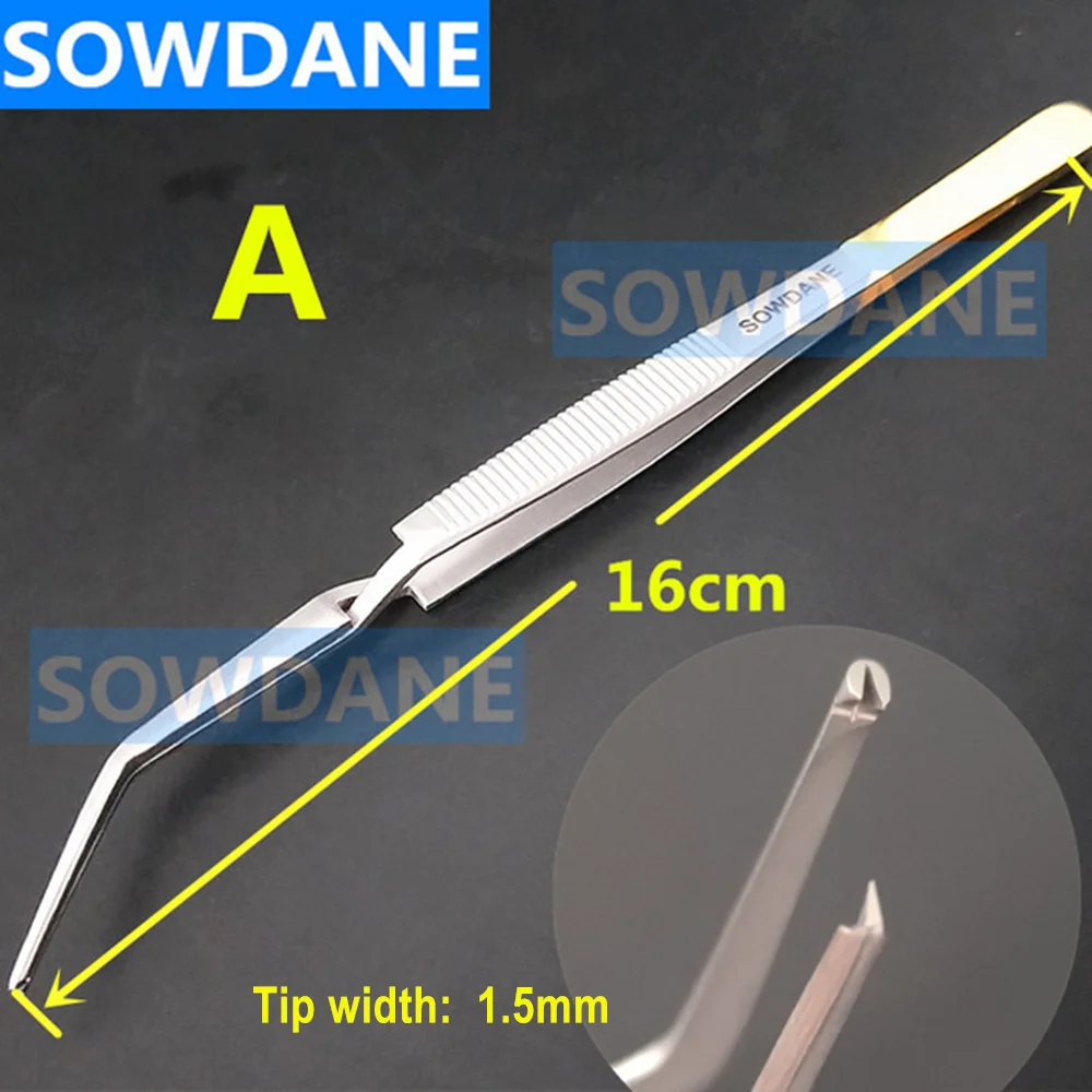 High Quality Dental Orthodontic Microscopy Tweezer Holder Tip with Small incision Dentist Instrument Tweezers Autoclavable