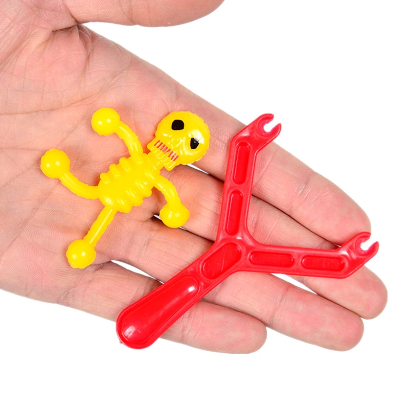 6pcs Children's Toys Plastic Catapult Skeleton Man Decompression TPR Release Pressure Classic Toy Kids Boy Novelty Birthday Gift