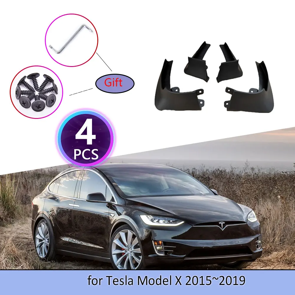 

4 шт., гаечный ключ для обшивки брызговиков Tesla Model X 2015 ~ 2019 A