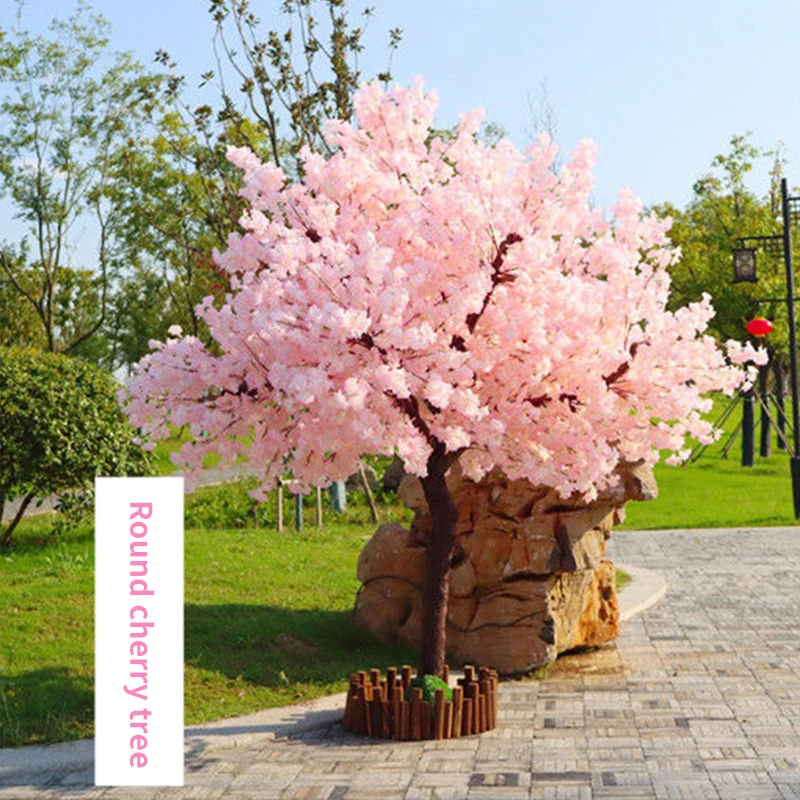 Artificial Cherry Tree Fake Plant DIY Wedding Party Decoration Fake Peach Tree Hotel Stage Home Garden Decoration