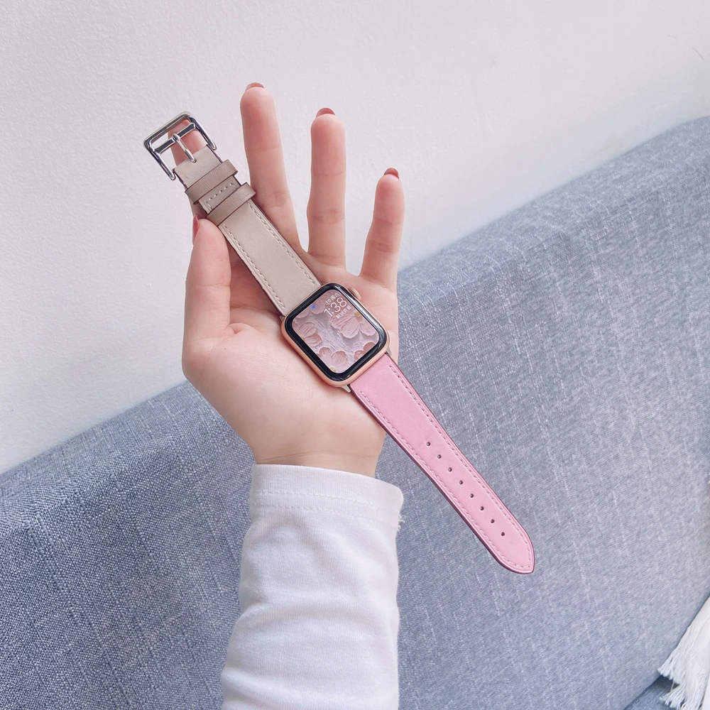 プロモーションレザーループappleの時計バンド7 6バンド40/44ミリメートル45ミリメートルブレスレットiwatch用5 4 3 2 1シングルツアー38/42ミリメートル41ミリメートル