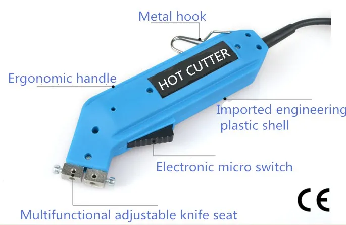 Hand Hold Heating Knife Cutter Hot Cutter Chemical Fiber Ribbon Tarpaulin Fabric Cable Electric Knife Hot Edge Sealing